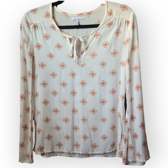 PacSun O'Neill Flare Sleeve Sheer Flowy Blouse - Picture 2 of 6